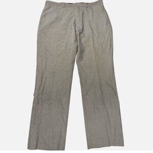 Calvin Klein Gray Slim Fit Pinstripe Wool Dress Suit Pants 38 x 30